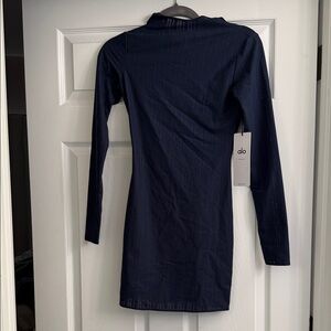 ALO Yoga Deep Blue Long Sleeve Dress